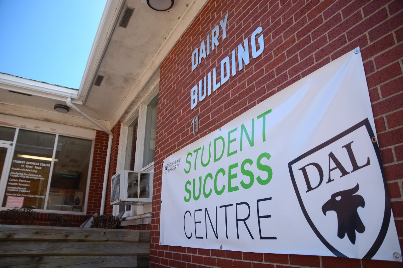 Student Success Centre sign on the Dairy Building 