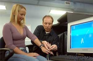 Dr. David Westwood and student