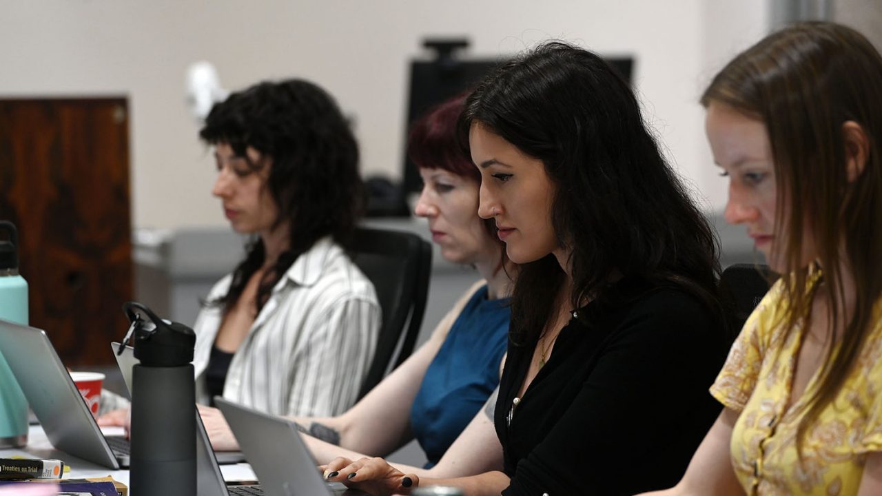 Participants during a previous editing session in 2024 at Dal Libraries.