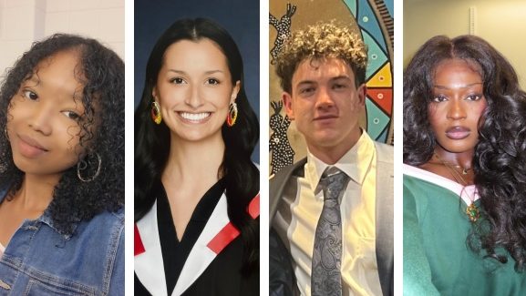 Headshots of the four students.