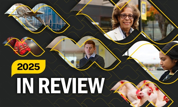 Text reads '2025 in review' with six images fro Dal News stories over the year.