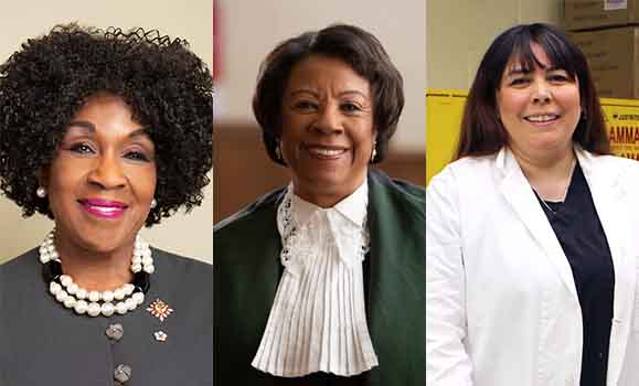 The Honourable Mayann Francis, Corinne Sparks, Kona Williams