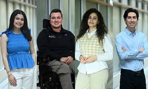 Dr. Gaynor Watson-Creed is standing in a hallway with her hands in her pocket.