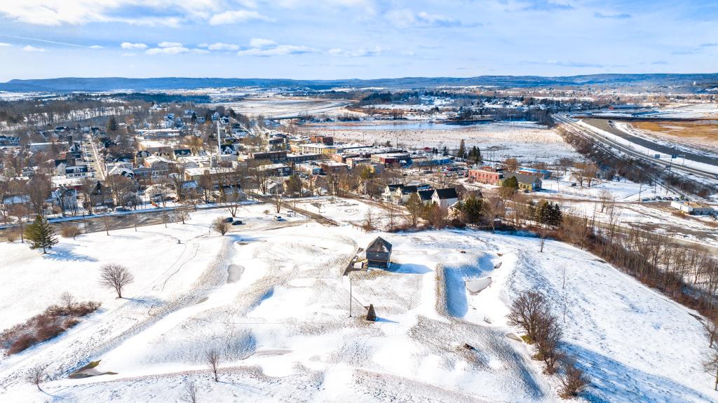 Snowcovered hill in Windsor