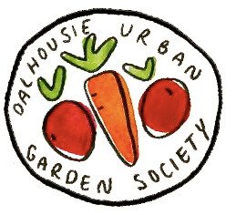 Hand-drawn logo with tomatoes and carrots.