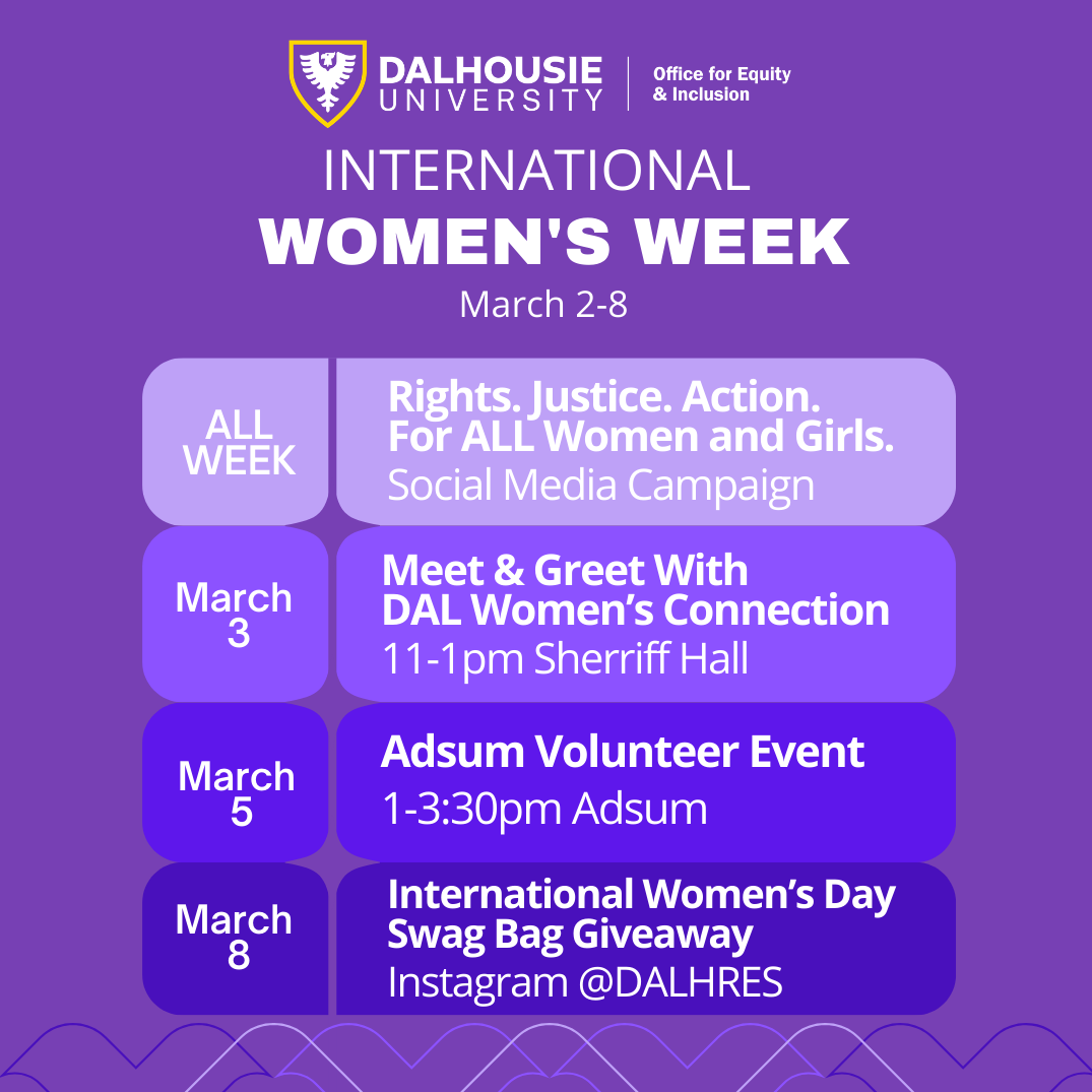 2026 International Women's Week schedule