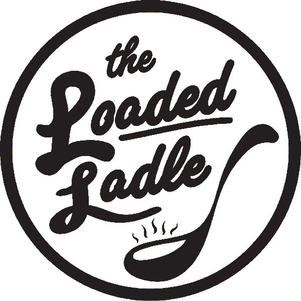 Loaded Ladle logo with soup spoon beneath name.