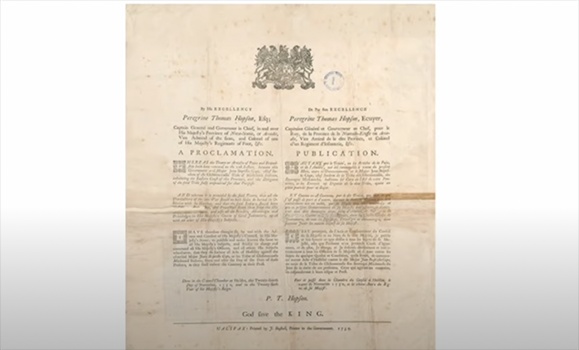An image of the 1752 Peace and Friendship Treaty signed between the British crown and Mi'kmaq representatives. (Nova Scotia Archives)