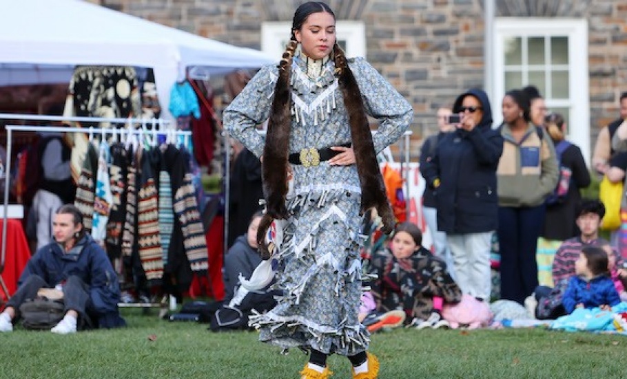 Kiera Harrington performs a dance on the quad.