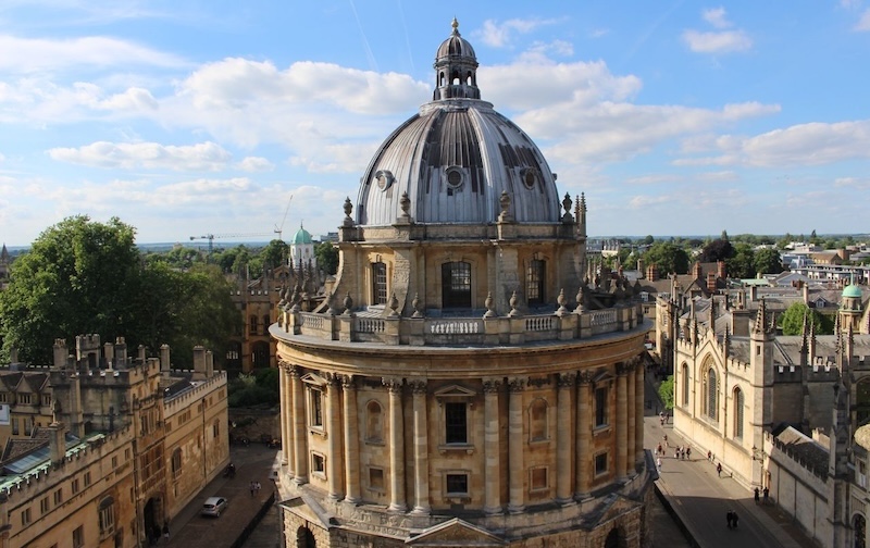 Old stone buildings of Oxford University.