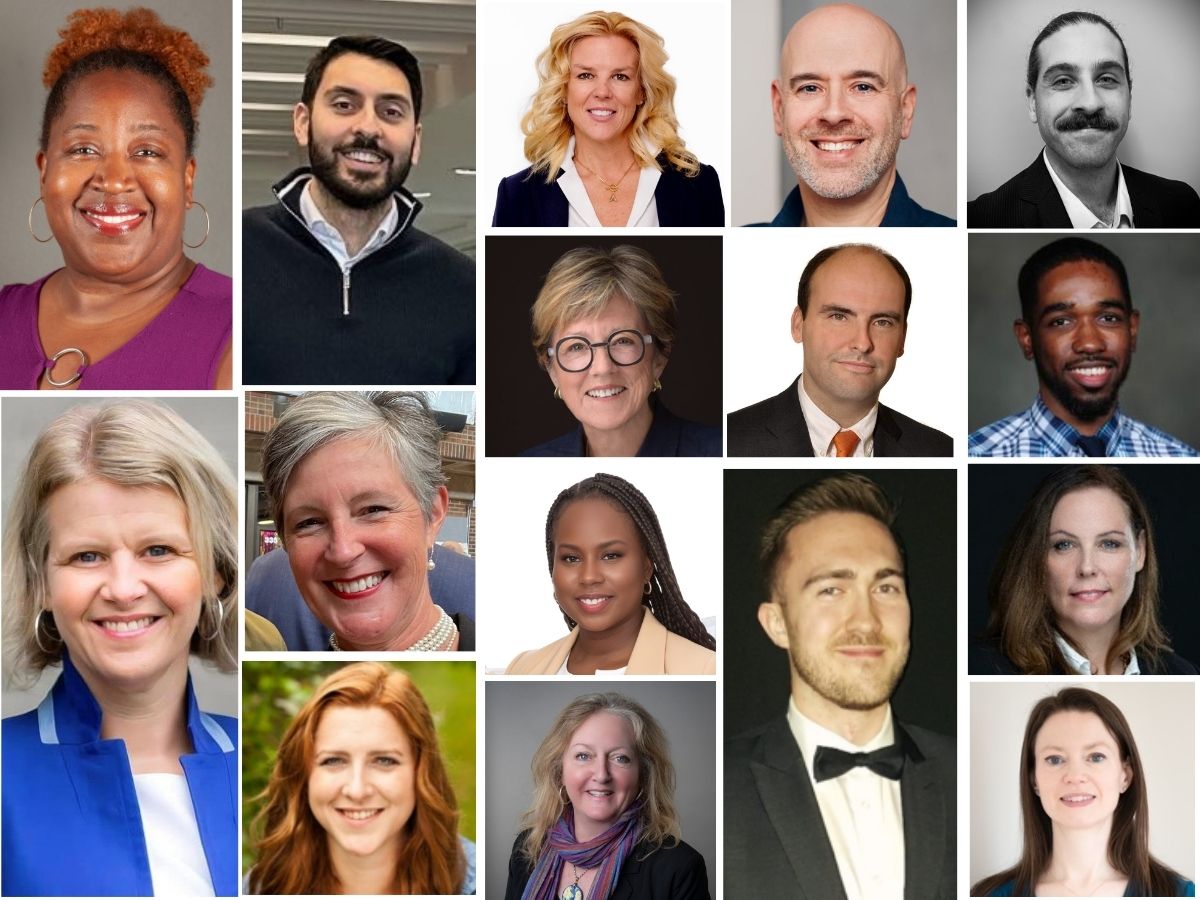 A collage of headshots of the board members.