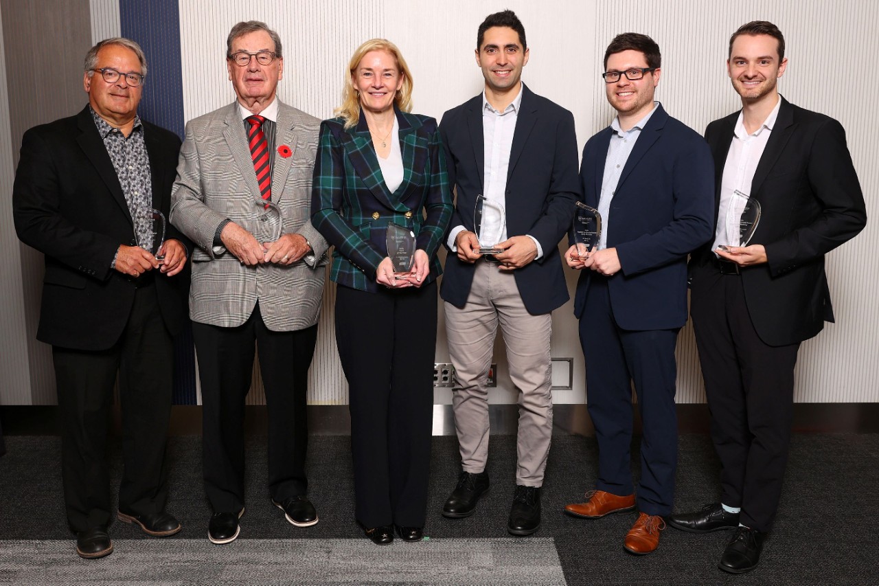 L-R: Drs. Howard Conter, Dan Reid, Diane McIntosh, Alex Riopel, Brett Ells and Ryan Densmore.