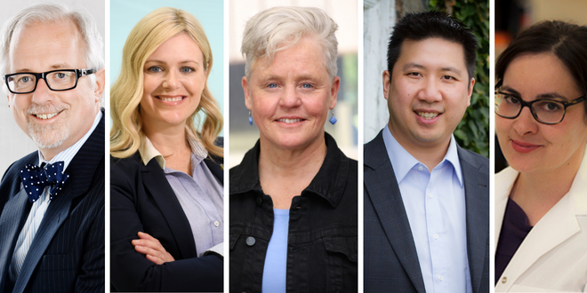 A composite of Dal health and medical researchers on the event panel