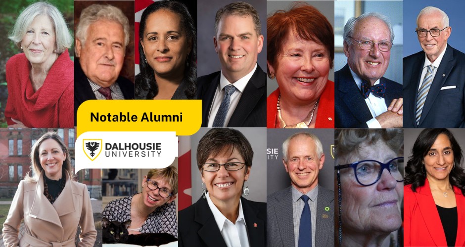 A collage of notable Dal alumni.