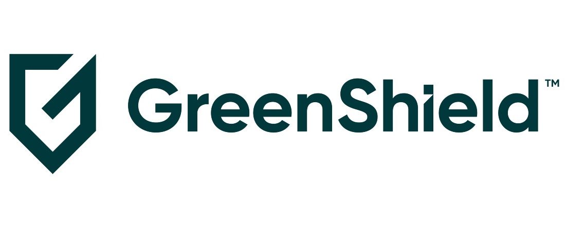 GreenShield logo in dark green.