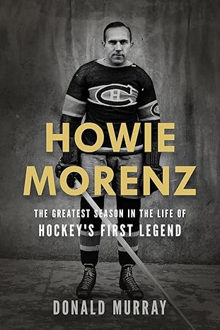 Book cover with hockey player