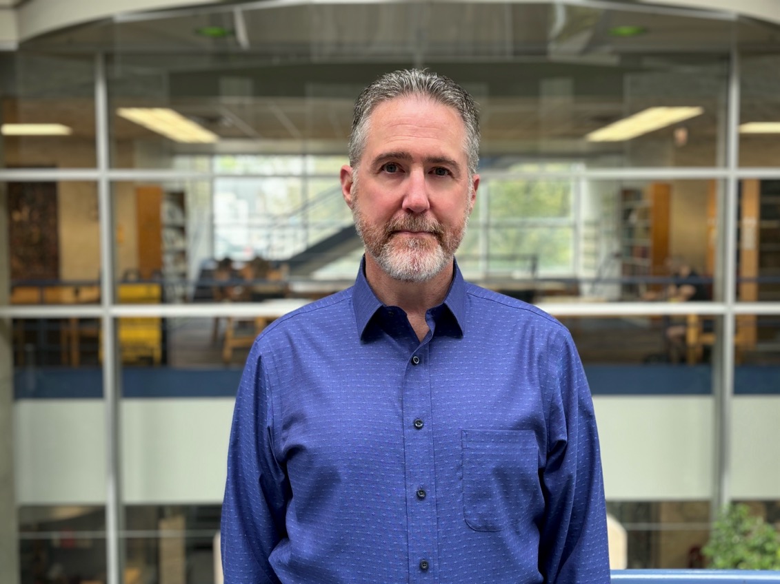 Rob Currie portrait in the Weldon Law Building at Dalhousie.
