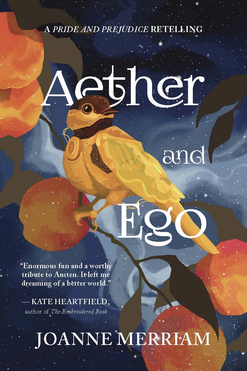 Cover art of novel Aether and Ego by Joanne Merriam.