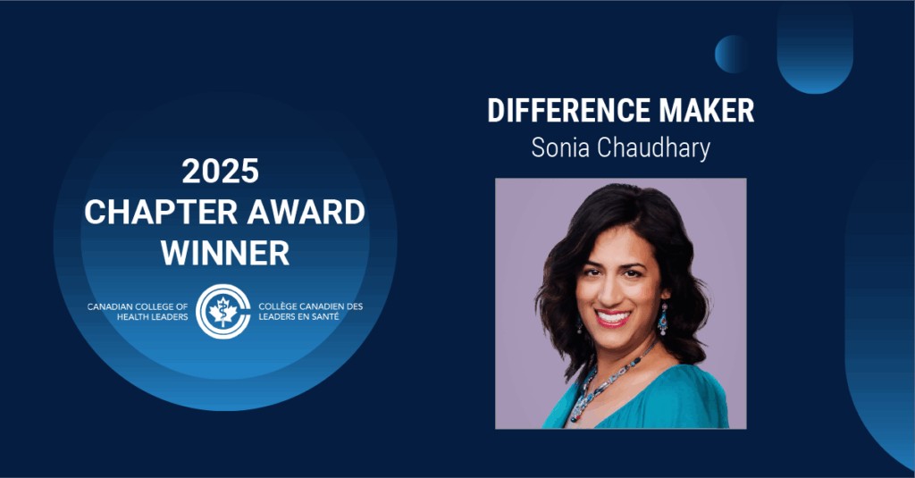 Sonia Chaudhary graphic for CCHL award