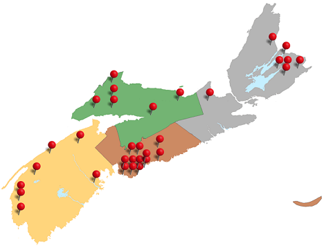 Map of MaRNet-FP primary care sites.