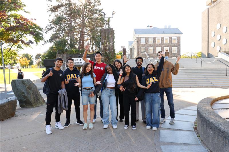 group of students on Studley campus