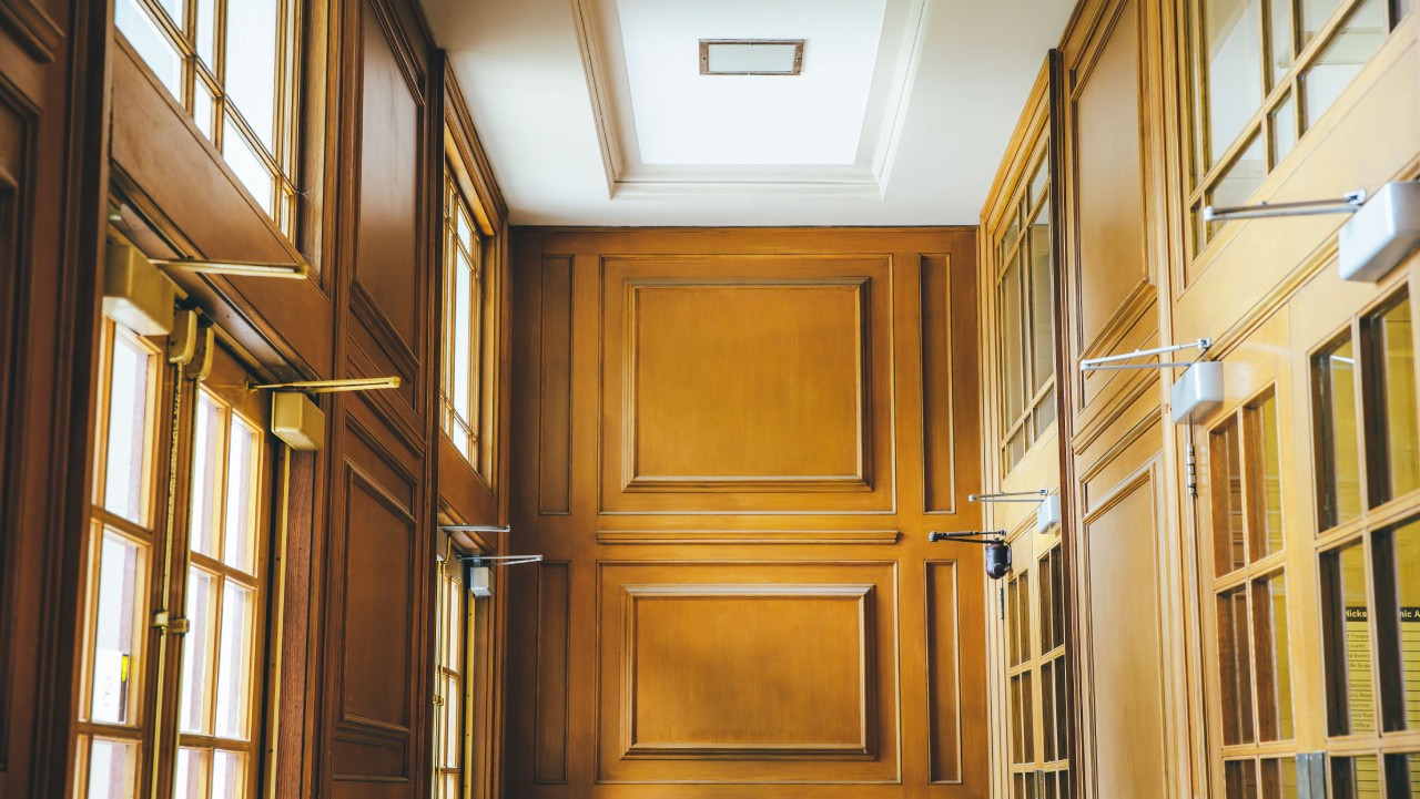 close up shot of Dalhousie hall way