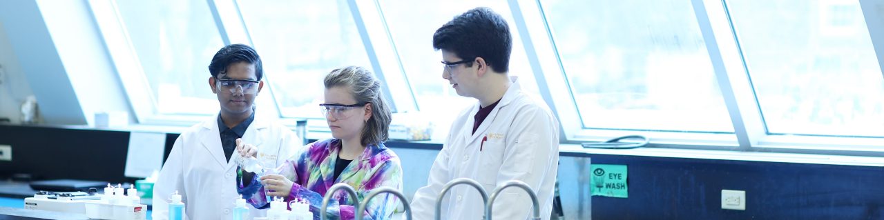 Undergraduate science students in the Dalhousie Chemistry lab