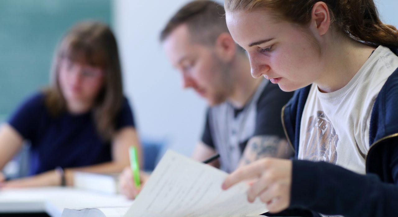 Dalhousie Science students study and write notes while in class