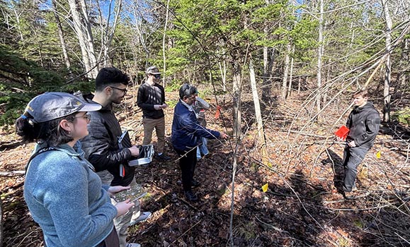Agroforestry students explore Point Pleasant Park in Halifax