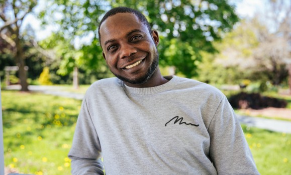 Msughter Guusu portrait outdoors.