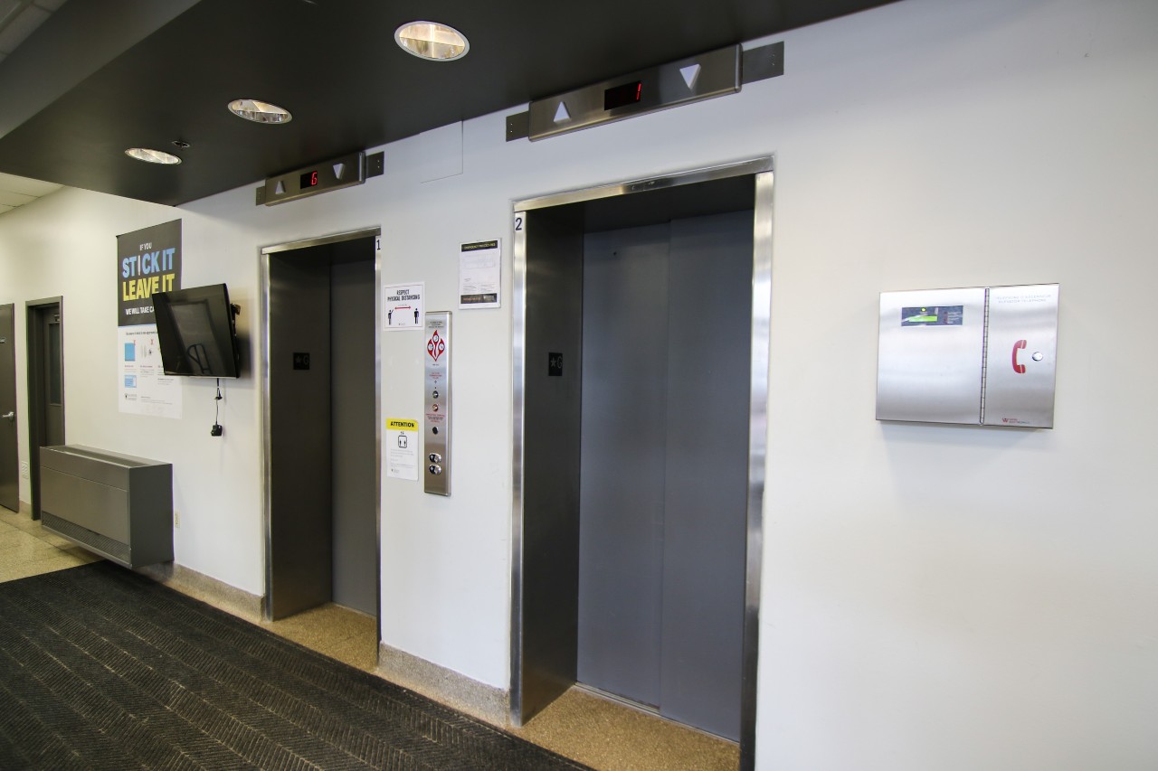 Gerard Hall residents enjoy a pair of elevators, making the floors quickly accessible.