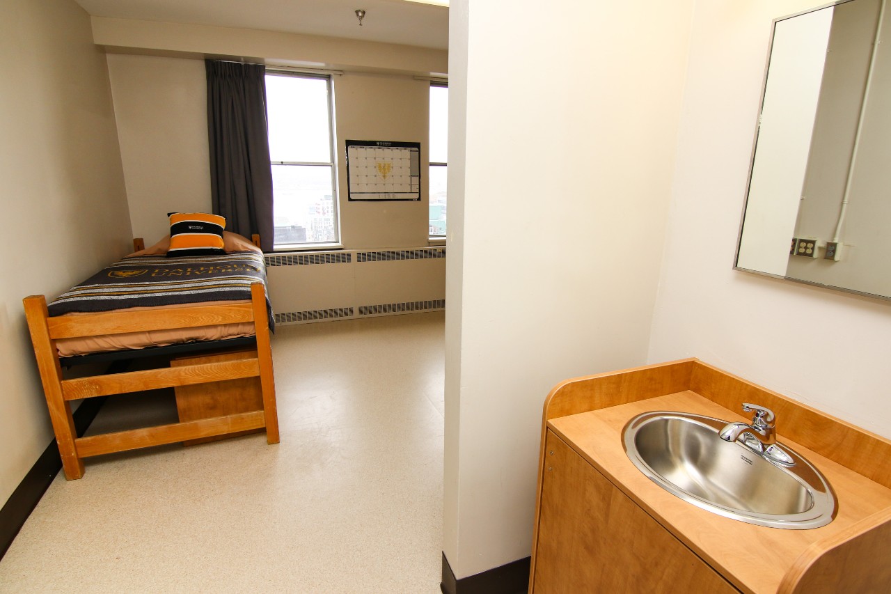 Many rooms in Gerard Hall also include an in-room sink.