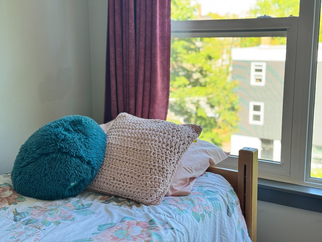 The large window in one of the bedrooms in a 3-bedroom apartment in Glengary