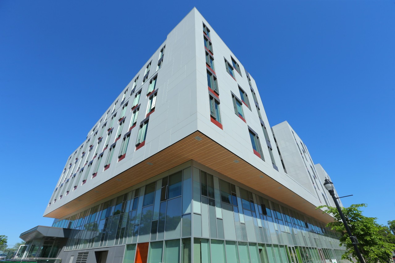 A view of the corner of LeMarchant Place exterior
