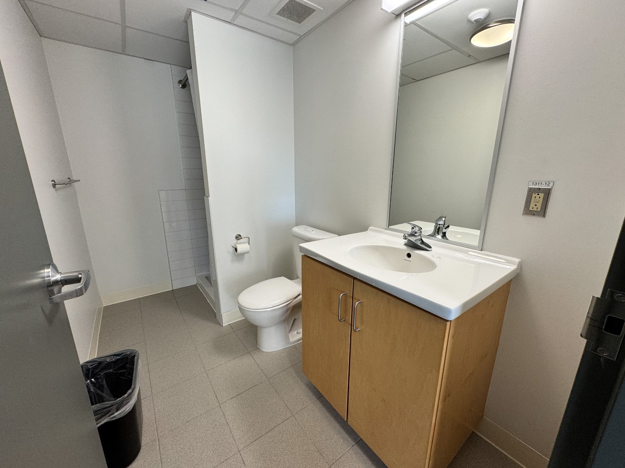 A full bath in a 3-bedroom suite in LeMarchant Place