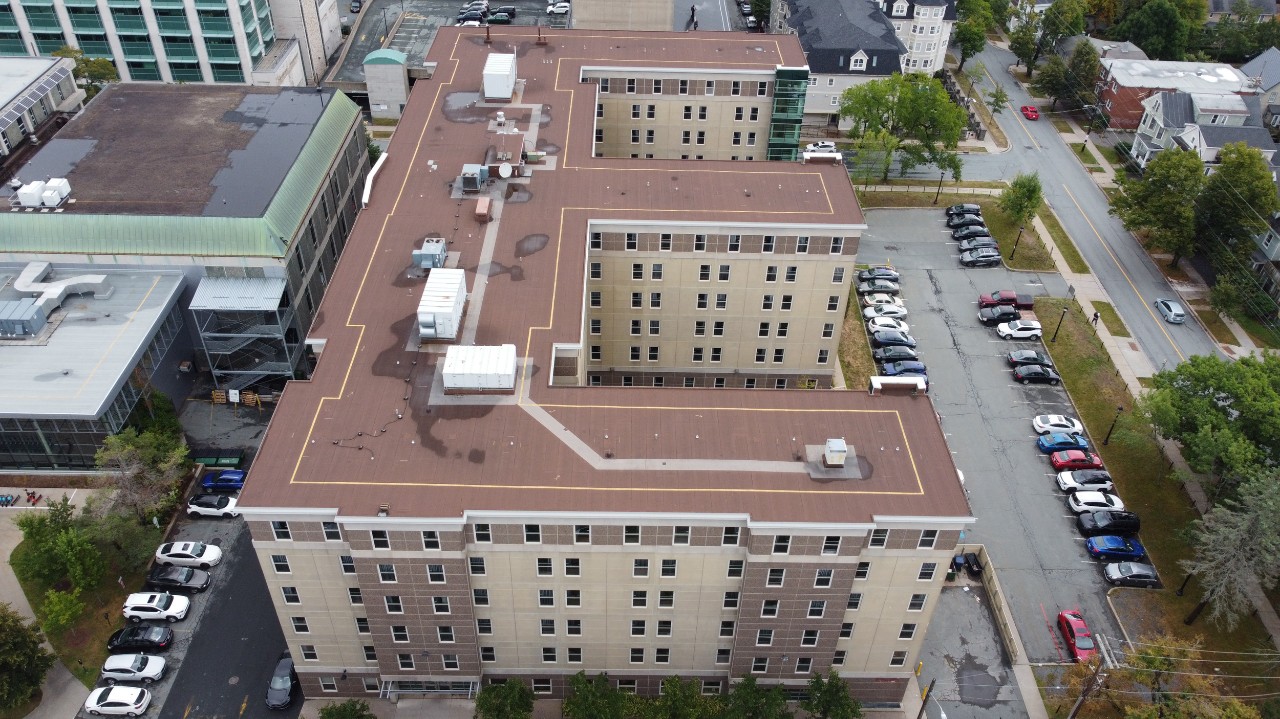 Aerial photo of Risley Hall - showing the three towers