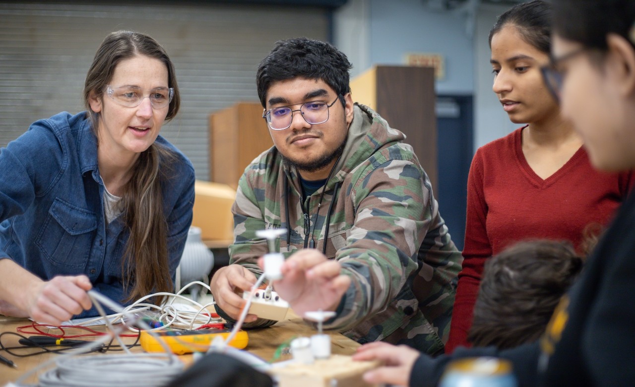 Students working on Aquatron engineering project