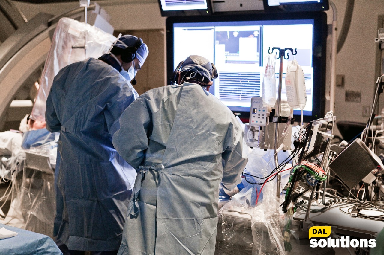 Dr. John Sapp performs a catheter ablation, an effective treatment for ventricular tachycardia