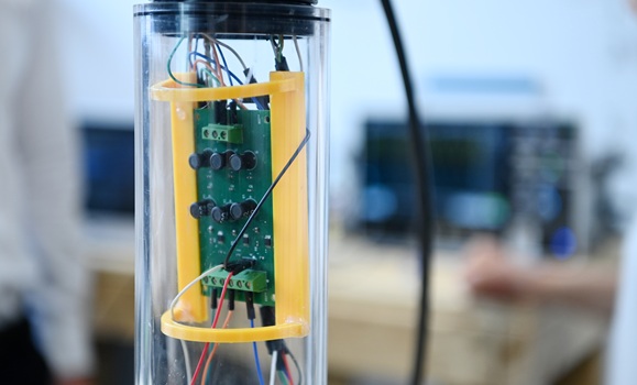 controlchip in a plastic tube