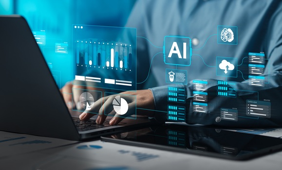 Analysts use computers to analyze data using AI technology to run data analysis tools. Chatbots chat with AI to help them build, code, train AI, or analyze big data with fast, cutting-edge technology.