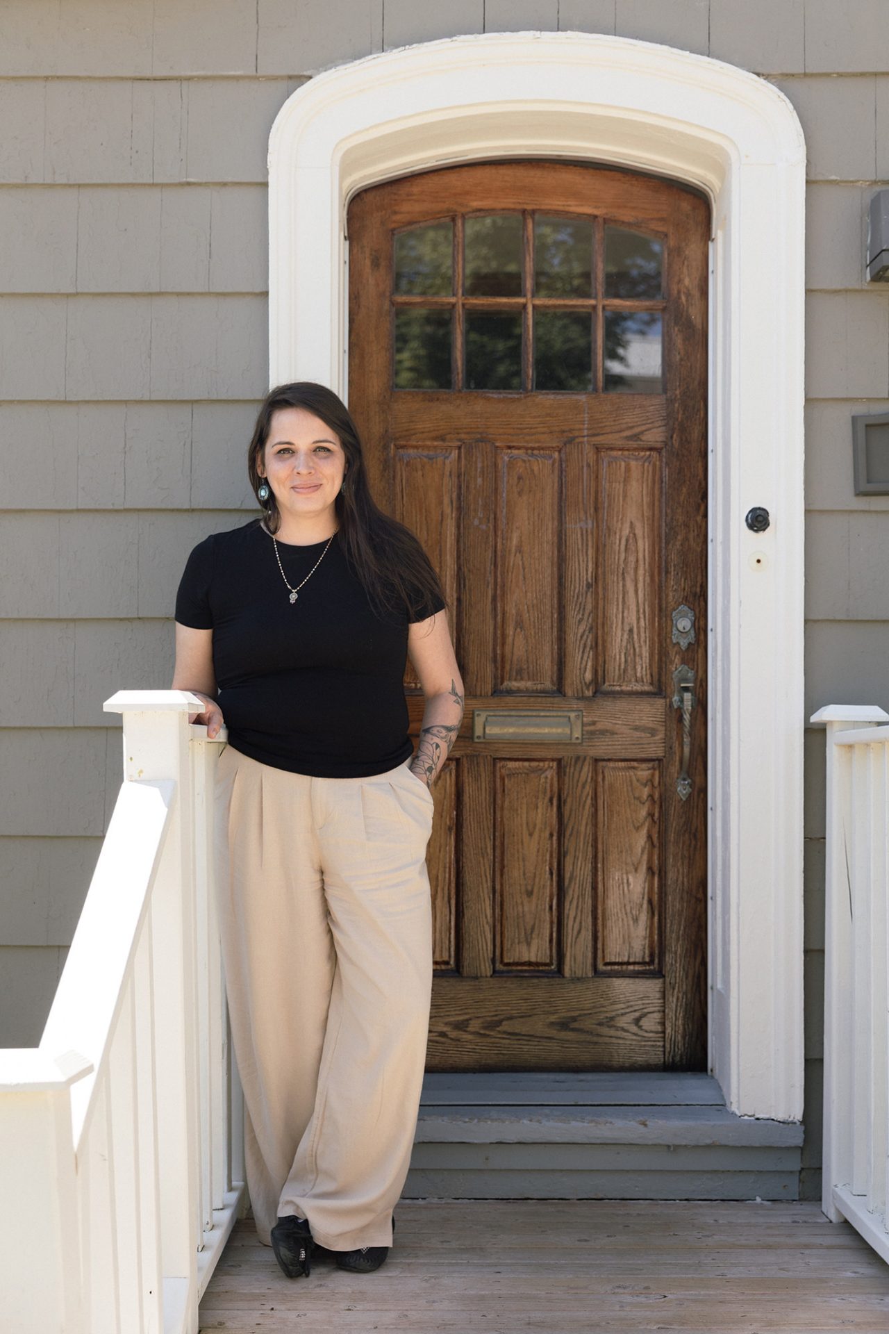 TYP Director Rachelle McKay in front of the TYP house