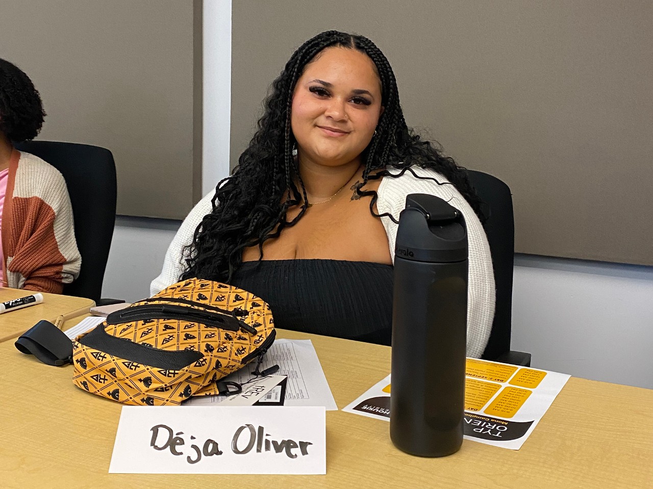 TYP student Déja Oliver at orientation