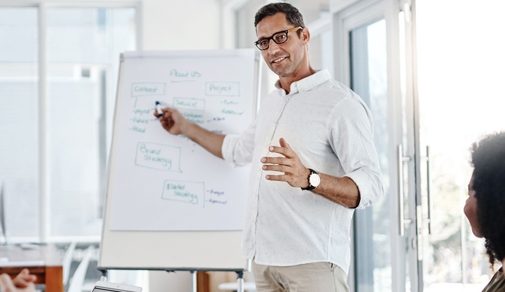 Business leader giving a presentation