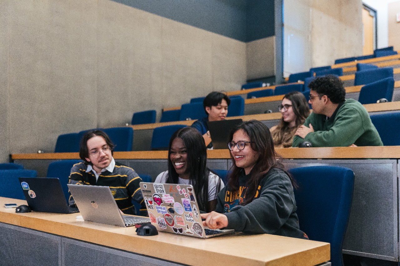 computer science students in classroom