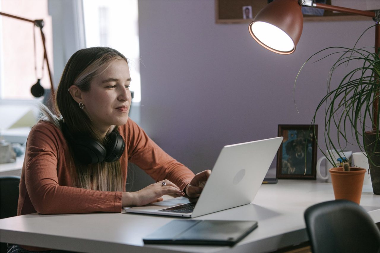 Young woman at laptop